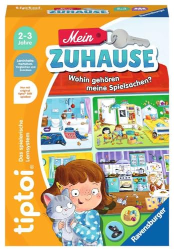 Ravensburger 196 tiptoi Spiel 00196-Mein Zuhause, Lernspiel zum Wortschatz, für Kinder ab 2 Jahren von Ravensburger