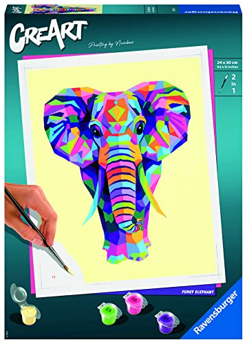 Ravensburger 20203 Elefant 20203-CreArt Funky Elephant von Ravensburger