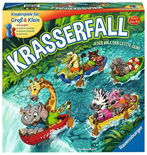 Ravensburger - 20569 - Krasserfall - rasantes Brettspiel für Familien und Kinder - Wettkampf für 2 bis 4 Spieler, Gesellschaftsspiel ab 6 Jahren von Ravensburger