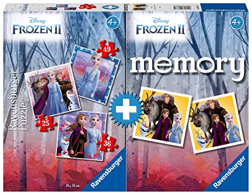 Ravensburger 20673 5 Multipack Memory und Puzzle von Frozen 2, Puzzle und Spiel für Kinder, Empfohlenes Alter 4+ von Ravensburger