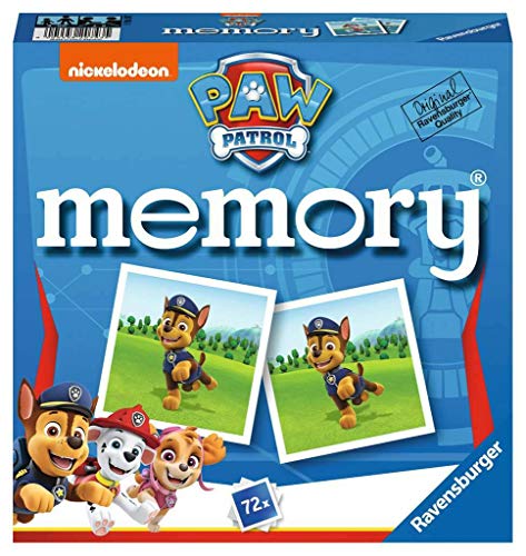 Ravensburger - 20743 Paw Patrol Memory, der Spieleklassiker für alle Fans der TV-Serie Paw Patrol, Merkspiel für 2-8 Spieler ab 4 Jahren von Ravensburger