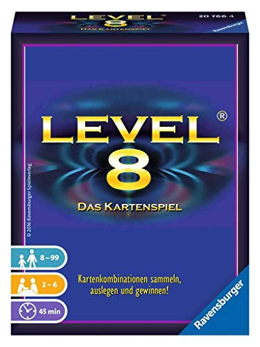 Ravensburger 20766 - Level 8, Kartenspiel ab 8 Jahren, Gesellschaftsspiel für 2-6 Spieler, Familienspiel, Zahlenfolge von Ravensburger