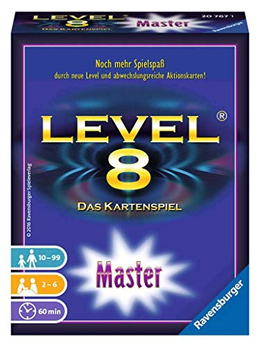 Ravensburger 20767 - Level 8 Master, Kartenspiel ab 10 Jahren, Gesellschaftsspiel für 2-6 Spieler, Familienspiel, Zahlenfolge, Master Version von Ravensburger