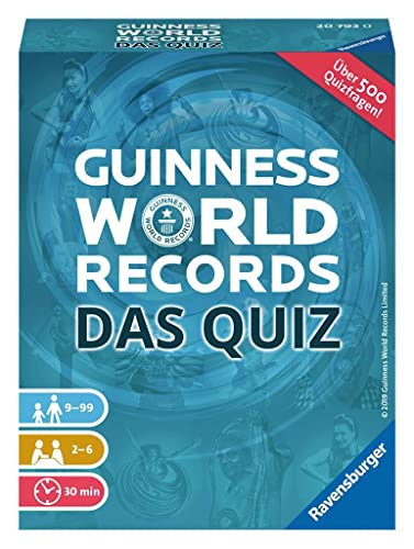 Ravensburger 20793 - Guinness World Records - Das Quiz, 500 Fragen, Wissensspiel für 2-6 Spieler, Quizspiel von Ravensburger