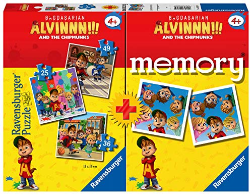 Ravensburger 20828 9 Alvin and The Chipmunks Multipack Puzzle, Memory-Spiel, Mehrfarbig Ravensburger 20828 9 Alvin and The Chipmunks Multipack Puzzle, Memory-Spiel, Mehrfarbig von Ravensburger
