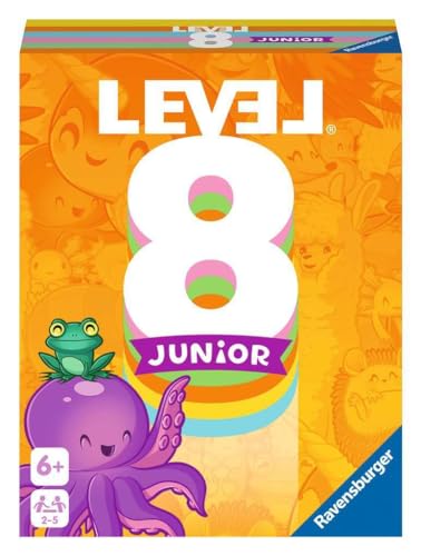 Ravensburger 20860 - Level 8 Junior, Die Junior Variante des beliebten Kartenspiels für 2-5 Spieler ab 6 Jahren/Kinderspiel/Familienspiel/Reisespiel von Ravensburger