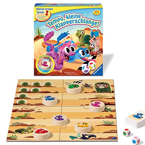 Ravensburger 20950 - Tempo, kleine Klapperschlange! - das lustige Brettspiel für Kinder ab 4 Jahren, für alle Fans auch von Tempo kleine Schnecke von Ravensburger