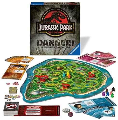 Ravensburger 20965 - Jurassic Park - Danger! - Deutsche Ausgabe des Strategiespiels mit Nervenkitzel für 2-5 Spieler ab 10 Jahren von Wonder Forge