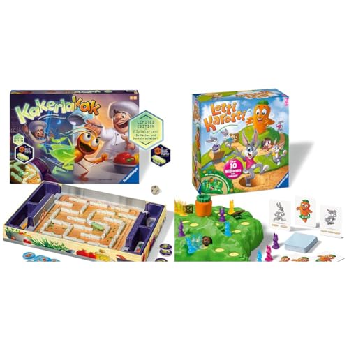 Ravensburger 20970 - Kakerlakak Glow in The Dark & Kinderspiele 22343 - Lotti Karotti - Wettlaufspiel für 2 bis 4 Spieler ab 4 Jahren von Ravensburger