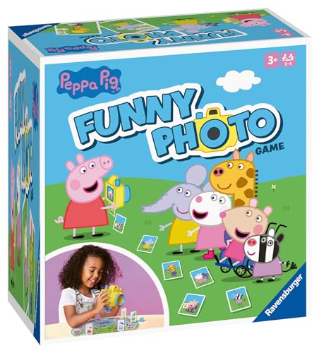 Ravensburger 20982 - Peppa Pig Funny Photo Game, Aktionsspiel mit handlicher Spielzeug Kamera, für 2 bis 4 Kinder ab 3 Jahren, Peppa Pig Spielzeug von Ravensburger