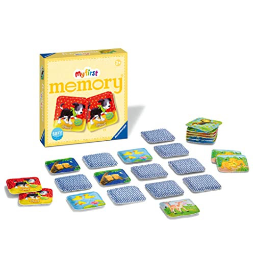 Ravensburger - 20998 - My first memory® Plüsch - Das klassische Gedächtnisspiel mit 24 Stoff-Karten und süßen Tierkindern, Spielzeug ab 2 Jahre von Ravensburger