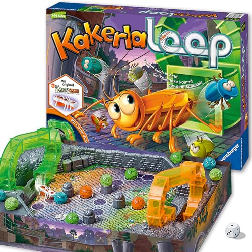 Ravensburger - Kakerlaloop 21123 - Kinderspiel mit elektronischer Kakerlake für Groß und Klein, Familienspiel für 2-4 Spieler, Kinderspiel ab 5 Jahren, Yellow von Ravensburger