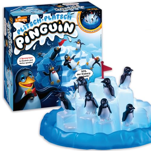 Ravensburger 21325 - Plitsch Platsch Pinguin - großer Spielspaß mit Geschicklichkeitsfaktor für Kinder und Erwachsene - Klassiker für 1 bis 5 Spieler ab 4 Jahren - Ostergeschenke für Kinder von Ravensburger