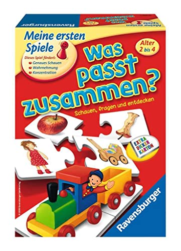 Ravensburger 21402 - was passt zusammen? - Puzzelspiel für Kinder, Bildpaare zuordnen für 1-4 Spieler ab 2 Jahren von Ravensburger