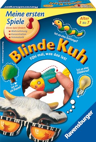 Ravensburger 21404 - Blinde Kuh - Kinderspiel, Gegenstände fühlen und ertasten - Tastspiel für 1-4 Spieler, ab 3 Jahren geeignet, White von Ravensburger