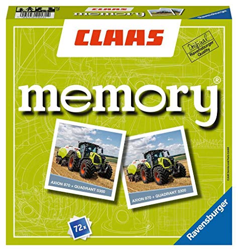 Ravensburger 22171 - Claas memory, der Spieleklassiker für alle Landmaschinen Fans, Merkspiel für 2-8 Spieler ab 4 Jahren von Ravensburger