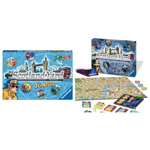 Ravensburger 22289 - Scotland Yard Junior, Brettspiel für 2-4 Spieler & Gesellschaftsspiel 26601 - Scotland Yard von Ravensburger