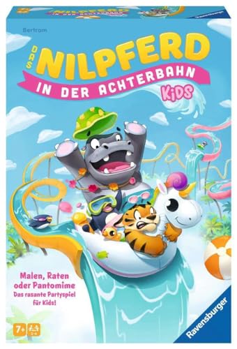 Ravensburger 22361 - Das Nilpferd in der Achterbahn Kids - Gesellschaftsspiel für Kinder und Familien ab 7 Jahren, für 3-6 Spieler - Partyspiel, Silvesterspiel, Kinderspiel von Ravensburger