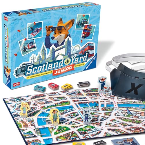 Ravensburger 22450 - Scotland Yard Junior, Brettspiel für 2-4 Spieler, Gesellschafts- und Familienspiel, für Kinder ab 6 Jahren von Ravensburger