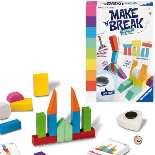 Ravensburger 22473 - Make 'n' Break - Around the World - Gesellschaftsspiel für die ganze Familie, Spiel für Erwachsene und Kinder ab 7 Jahren, für 2-5 Spieler von Ravensburger