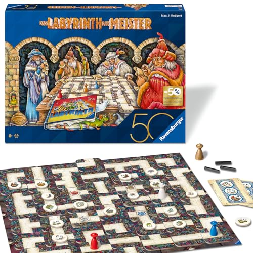 Ravensburger 22474 Labyrinth der Meister - Die Meisterversion des verrückten Labyrinths für 2 - 4 Personen, Gesellschaftsspiel ab 9 Jahren von Ravensburger