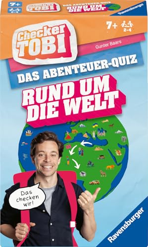 Ravensburger 22492 - Checker Tobi - Rund um die Welt - Das Abenteuerquiz für Kinder ab 7 Jahren, Quiz & Mitmachspiel für Kinder und Familien, für 2-4 Spieler von Ravensburger