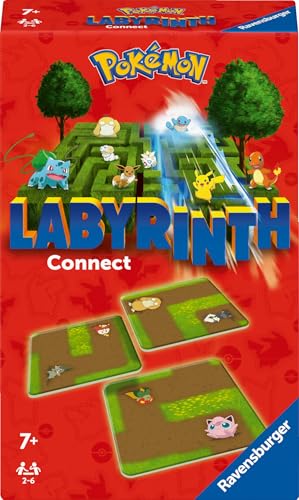 Ravensburger 22579 - Pokémon Labyrinth Connect - Mitbringspiel für 2-6 Spieler, Kinderspiel und Reisespiel ab 7 Jahren, Pokemon Geschenke - Ostergeschenke für Kinder von Ravensburger