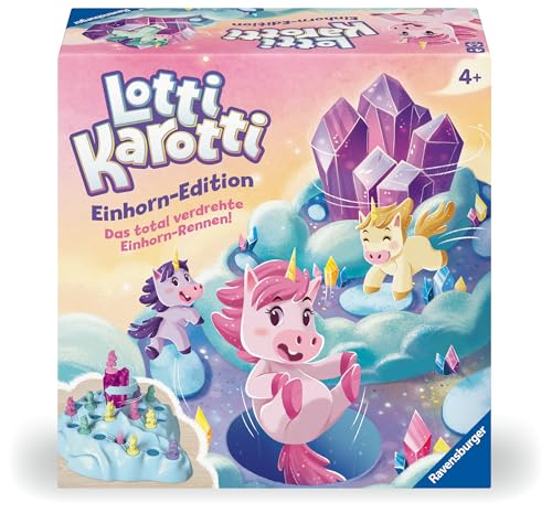 Ravensburger 22580 - Lotti Karotti Einhorn-Edition, Adaption des bekannten Spiele-Klassikers mit Einhörnern, unterhaltsames Wettlaufspiel für 2 bis 4 Kinder ab 4 Jahren von Ravensburger