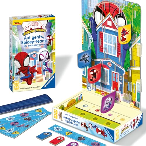 Ravensburger 22594 Spidey and his Amazing Friends - Auf geht's, Spidey-Team! - Mitbringspiel für 2-4 Spieler ab 4 Jahren von Ravensburger