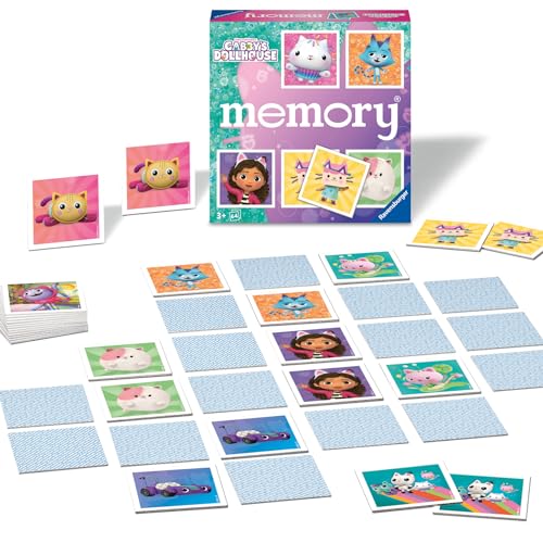 Ravensburger 22596 Memory® Gabby's Dollhouse - Der Spieleklassiker für Fans der Vorschulserie Gabby's Dollhouse, Merkspiel für 2-8 Spieler ab 3 Jahren von Ravensburger