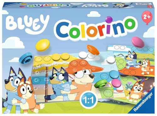 Ravensburger 22684 - Bluey Colorino - Farb-Steckspiel, Kinderspiele ab 2 Jahre, Klassiker zum Farbenlernen mit den Serienhelden aus Bluey von Ravensburger