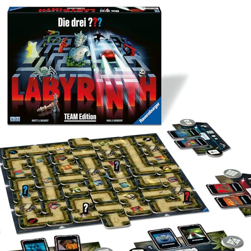 Ravensburger 22685 - Die drei ??? Labyrinth - Team Edition - Die kooperative Variante des Spieleklassikers für 2 - 4 Personen ab 8 Jahren mit Justus Jonas, Peter Shaw und Bob Andrews von Ravensburger