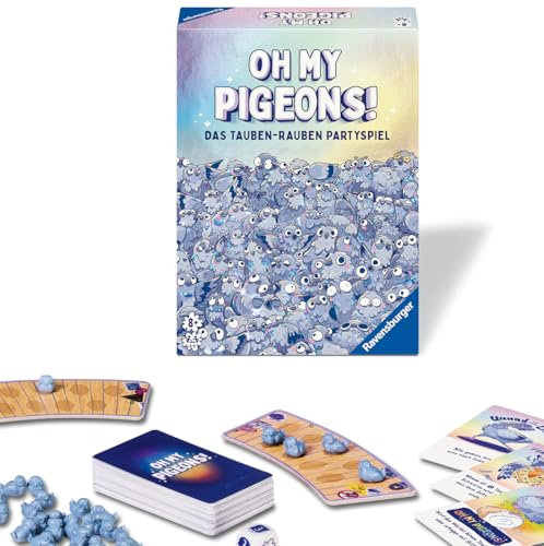 Ravensburger 22688 - Oh my Pigeons! - Das Tauben-Rauben Partyspiel - Kartenspiel und Partyspiel für 2-5 Personen ab 8 Jahren, Gesellschaftsspiel von Ravensburger