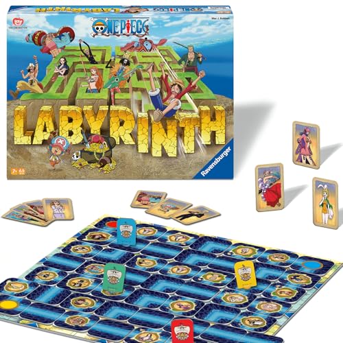 Ravensburger 22887 - One Piece Labyrinth - Gesellschaftsspiel ab 7 Jahren im Anime Look, Spieleklassiker für 2-4 Personen, von Ravensburger