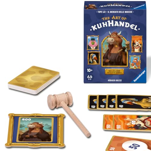 Ravensburger 23025 - Kuhhandel 40 Jahre Jubiläumsedition - Kartenspiel ab 10 Jahren, Spiel für Kinder, Erwachsene und Familien, für 3-5 Spieler von Ravensburger