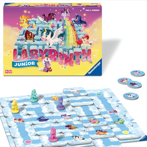 Ravensburger® 23046 - Einhorn Junior Labyrinth - Familienklassiker für die Kleinen, Spiel für Kinder ab 4 Jahren - Gesellschaftspiel geeignet für 2-4 Spieler, Junior-Ausgabe mit Einhorn-Thema von Ravensburger