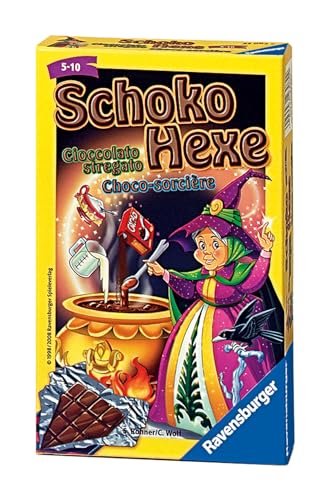 Ravensburger 23082 - Schoko Hexe, Mitbringspiel für 2-6 Spieler, Kartenspiel ab 6 Jahren, kompaktes Format, Reisespiel von Ravensburger