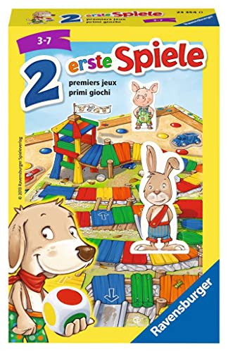 Ravensburger 23354 - Zwei erste Spiele, Mitbringspiel für 2-4 Spieler, Kinderspiel ab 3 Jahren, kompaktes Format, Reisespiel, Brettspiel von Ravensburger