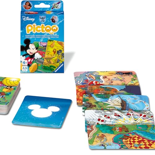 Ravensburger 23478 - Pictoo Disney Kartenspiel - Schnelles Karten-Suchspiel für Kinder ab 4 Jahren, Familienspiel für Kinder und Erwachsene, für 2 bis 6 Spieler, Disney Geschenke von Ravensburger