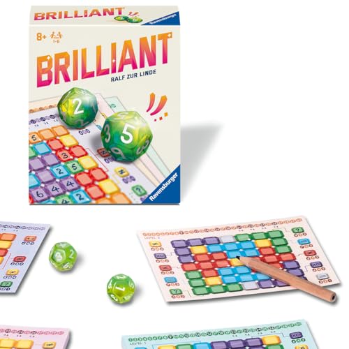 Ravensburger® 23491 - Brilliant - Spiel für Würfelfans ab 8 Jahren - Gesellschaftsspiel geeignet für 1-6 Personen - Würfelspiel von Ravensburger