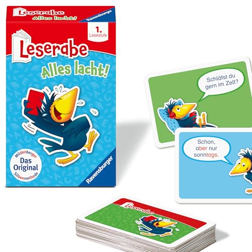 Ravensburger 23496 - Leserabe - Alles lacht - Kartenspiel zum Lesen Lernen mit Spaß - 1. Klasse, Lernspiel ab 6 Jahren von Ravensburger