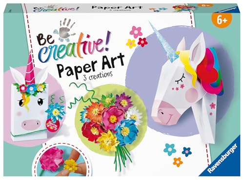Ravensburger 23541 BeCreative Paper Art Einhörner, DIY für Kinder ab 6 Jahren Ravensburger 23541 BeCreative Paper Art Einhörner, DIY für Kinder ab 6 Jahren von Ravensburger