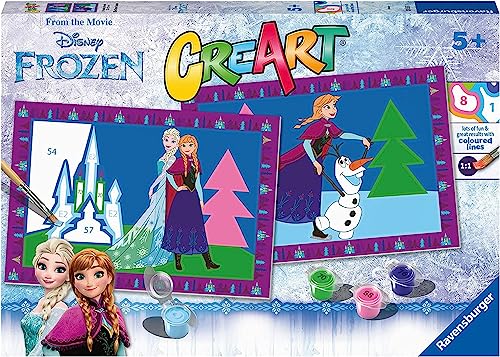 Ravensburger 23551 Prinzessin ELSA oder andere Charaktere aus dem Frozen Universe CreArt Serie JUNIOR-Disney, Weiß von Ravensburger