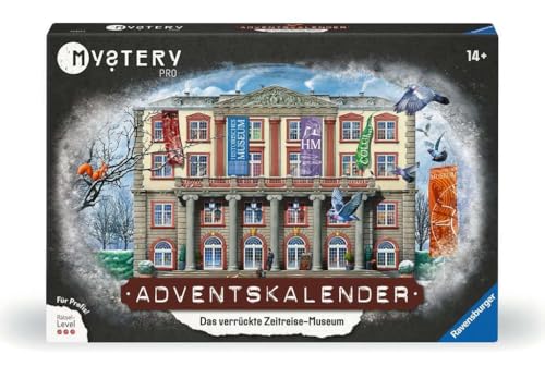 Ravensburger 23853 - Mystery PRO Adventskalender - Das verrückte Zeitreisemuseum - 24 Rätsel für EXIT-Begeisterte Profis ab 14 Jahren von Ravensburger