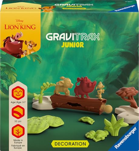 Ravensburger 23862 - GraviTrax Junior Extension Disney Lion King, Murmelbahn für Kinder ab 3 Jahren, mit Spielfiguren aus der König der Löwen-Welt, Spielzeug ab 3 Jahre von Ravensburger