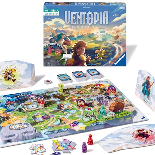 Ravensburger 24582 Ventopia - Die Fliegende Insel, Brettspiel mit Elektronik für Kinder ab 7 Jahren für 1 bis 4 Spieler Ravensburger 24582 Ventopia - Die Fliegende Insel, Brettspiel mit Elektronik für Kinder ab 7 Jahren für 1 bis 4 Spieler von Ravensburger