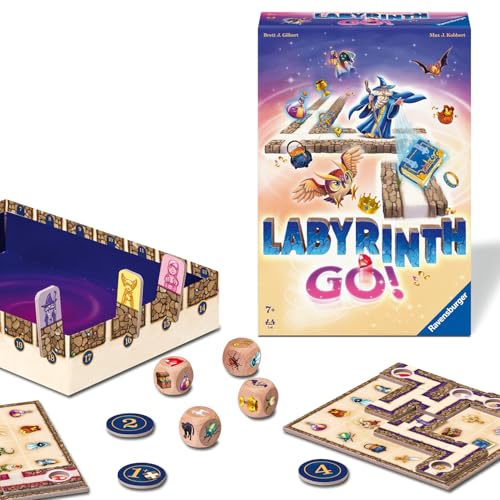 Ravensburger Familienspiel 24699 - Labyrinth Go! - Gesellschaftsspiel für 1-4 Personen, Brettspiel ab 7 Jahren von Ravensburger