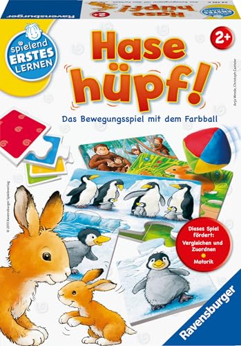 Ravensburger 24735 - Hase hüpf! - Bewegungsspiel für die Kleinen - Spiel für Kinder ab 2 Jahren, Spielend erstes Lernen für 1-4 Spieler - Ostergeschenke für Kinder von Ravensburger