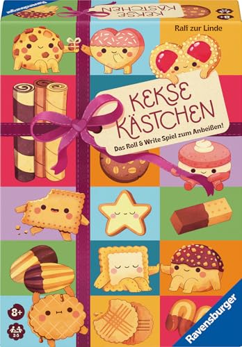 Ravensburger 24749 - Keksekästchen: Das Roll & Write Spiel zum Anbeißen für Familien, Erwachsene und Kinder ab 8 Jahren von Ravensburger