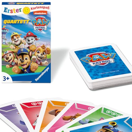 Ravensburger 24760 - Paw Patrol Quartett - Der Kartenspiel-Klassiker für 3-6 Kinder ab 3 Jahren mit den Hunden aus der Kinderserie Paw Patrol von Ravensburger